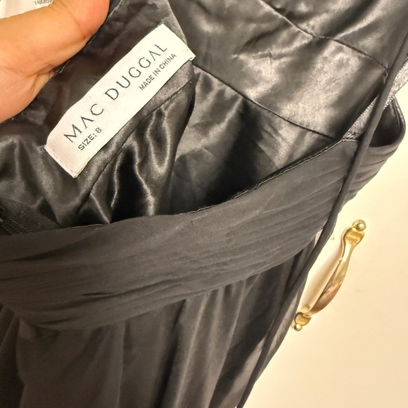 NWT | Mac Duggal 67911 Black Ruffle Tiered Cut-Out Chiffon Gown Size 8 - Picture 10 of 12